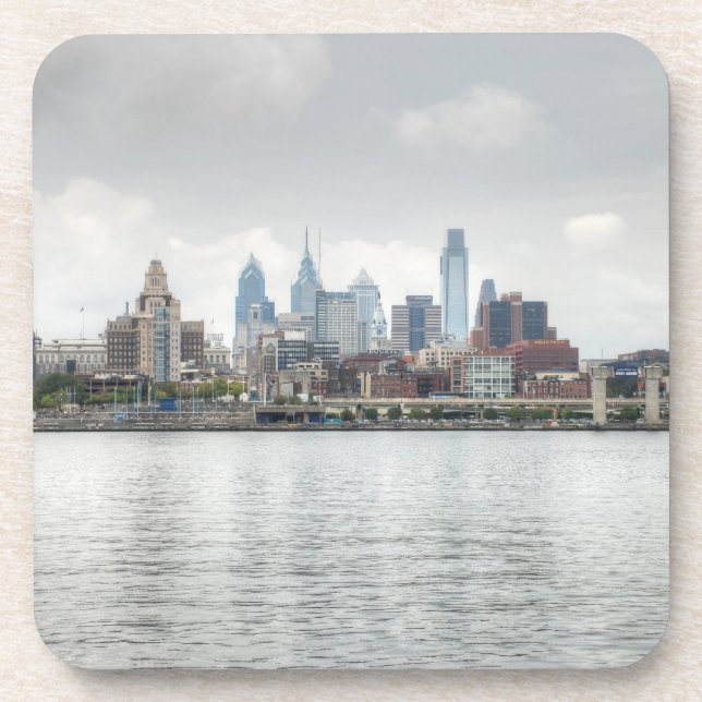 Philly Skyline 2 Getränkeuntersetzer (Vorderseite)
