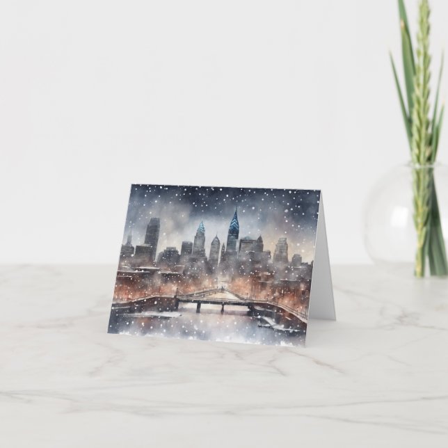Philly Skyline - Carte de Noël (Devant)