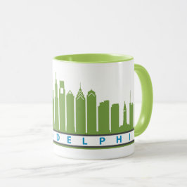 Philly Skyline-Tasse 2019 in Limonem u. in Grauem Tasse