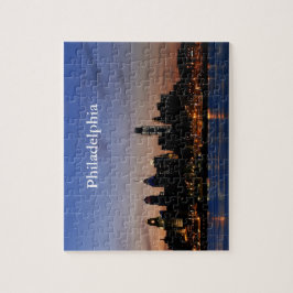 Philly Sonnenuntergang-Skyline-Puzzlespiel