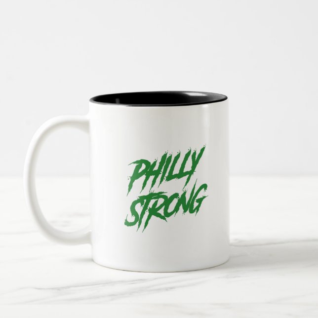 Philly Strong Graffiti Style Zweifarbige Tasse (Links)