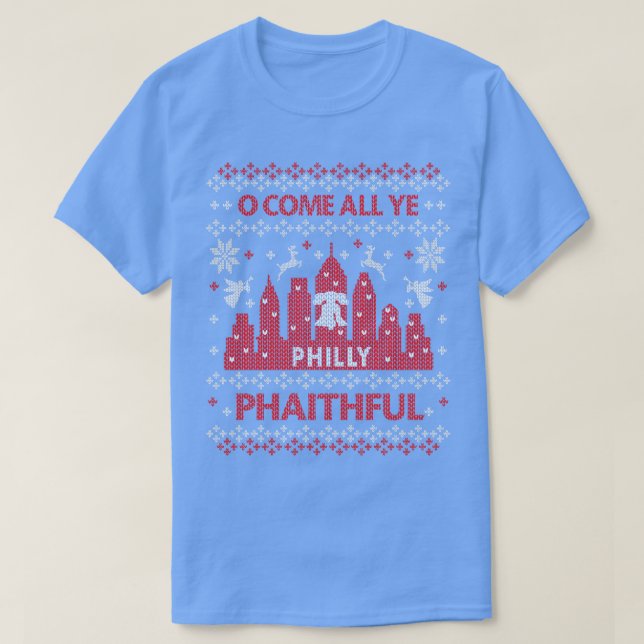 PHILLY UGLY CHRISTMAS SWEATER PARTY PHILADELPHIA F T-Shirt (Design vorne)
