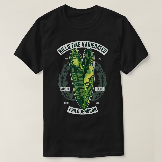 Philodendron Billietiae Variegated Botanist kitty  T-Shirt (Design vorne)