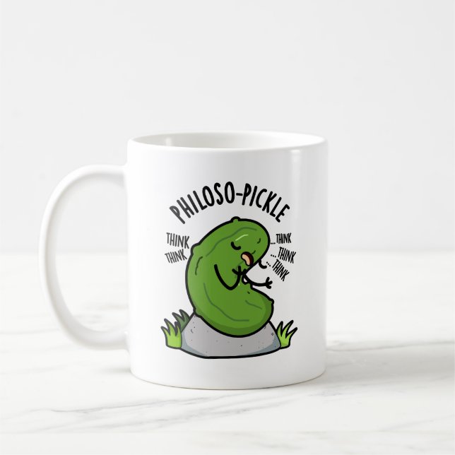 Philoso pickle Funny Pickle Pun Kaffeetasse (Links)