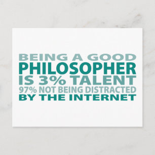 Philosoph 3% Talent Postkarte