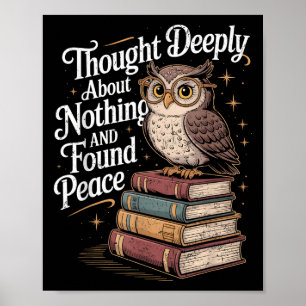 Philosoph dachte tiefgründige Philosophie Pun Joke Poster