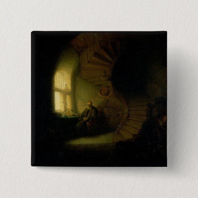 Philosoph in Meditation, 1632 Button (Vorderseite)