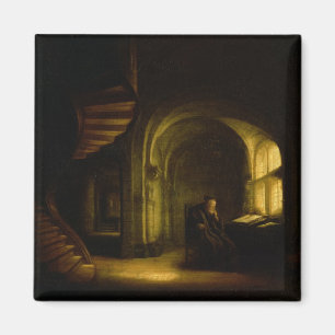 Philosoph mit einem offenen Buch, 1625-7 (Öl auf Magnet