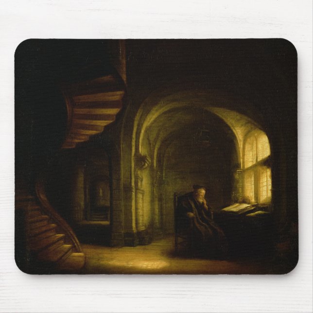 Philosoph mit einem offenen Buch, 1625-7 (Öl auf Mousepad (Vorne)