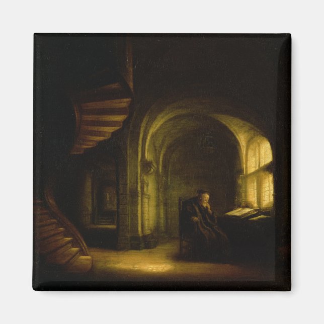 Philosoph mit einem offenen Buch, 1625-7 (Öl auf S Magnet (Vorne)