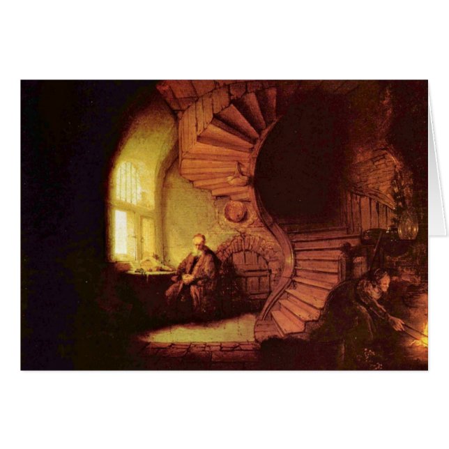 Philosophe dans la méditation. Par Rembrandt Van (Devant horizontal)
