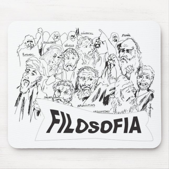 PHILOSOPHEN Platao Aristoteles euclides Sócrates Mousepad (Vorne)