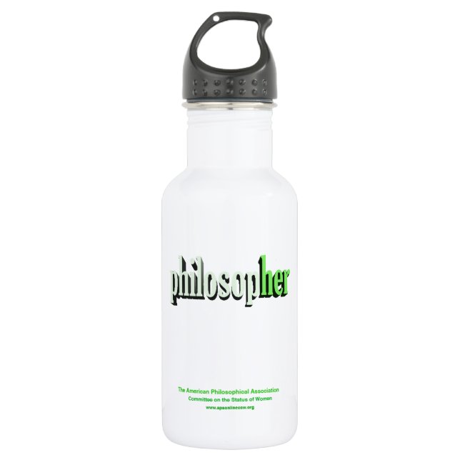 Philosophengrün Edelstahlflasche (Vorderseite)