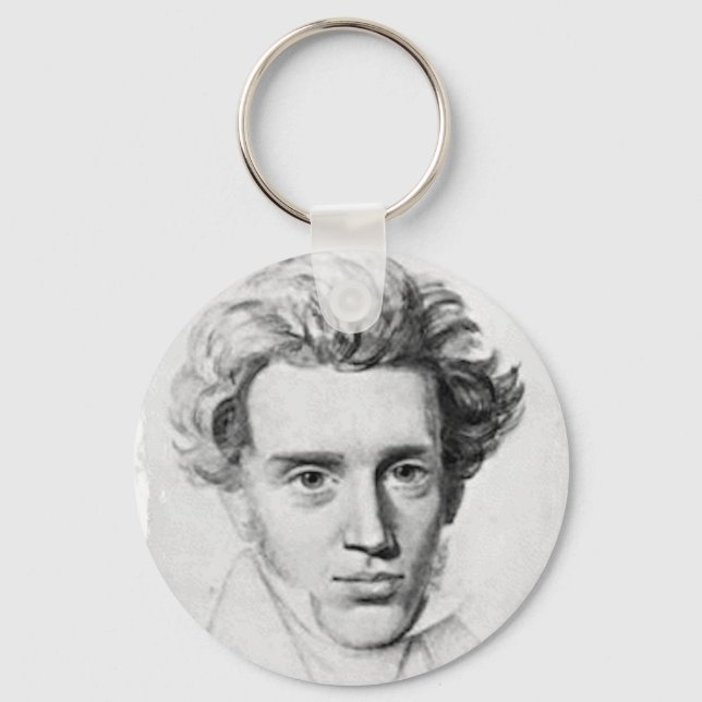 Philosopher Soren Kierkegaard Schlüsselanhänger (Vorderseite)