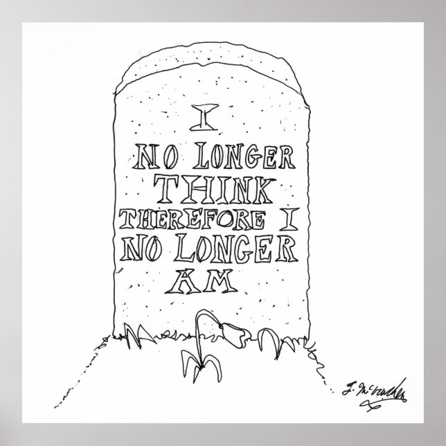 Philosophie Cartoon 1413 Poster (Vorne)