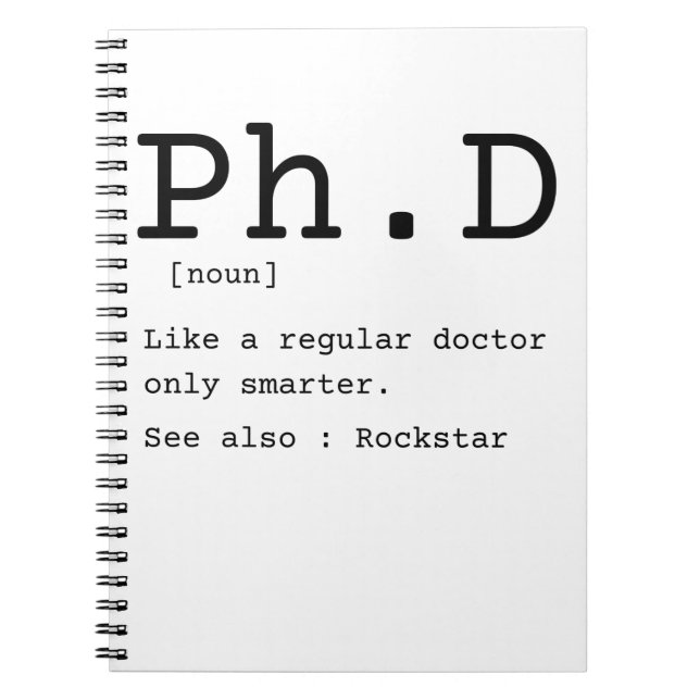 Philosophie der Doktorarbeit Doktorarbeit Notizblock (Vorderseite)