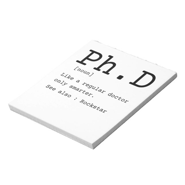 Philosophie der Doktorarbeit Doktorarbeit Notizblock (Rotiert)