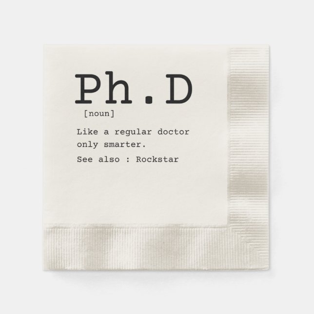 Philosophie der Doktorarbeit Doktorarbeit Serviette (Vorderseite)