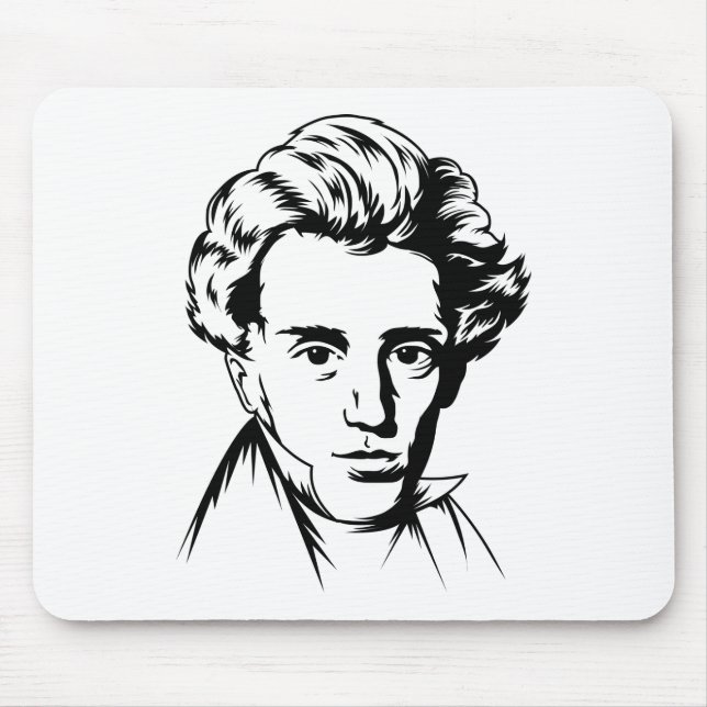 Philosophie-Existenzialist portra Soren Mousepad (Vorne)