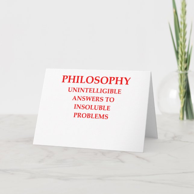 Philosophie Karte (Vorderseite)