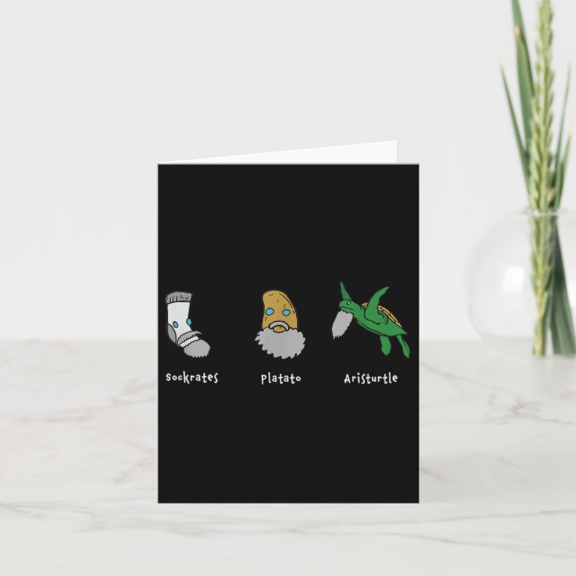 Philosophie Sokrates Plato Aristoteles Design für  Karte (Vorderseite)
