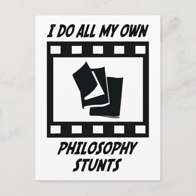 Philosophie Stunts Postkarte (Vorderseite)