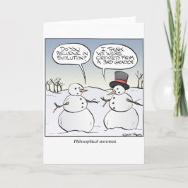 Philosophische Snowen Grußkarte Feiertagskarte