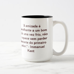 Philosophischer Kaffee Kant und die Freundschaft - Zweifarbige Tasse