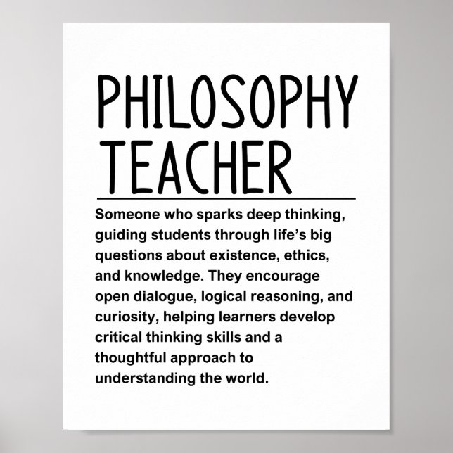 Philosophy teacher poster (Vorne)