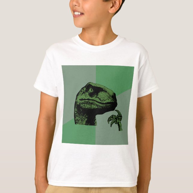 Philosoraptor Dinosaurier-Ratetier Meme T-Shirt (Vorderseite)
