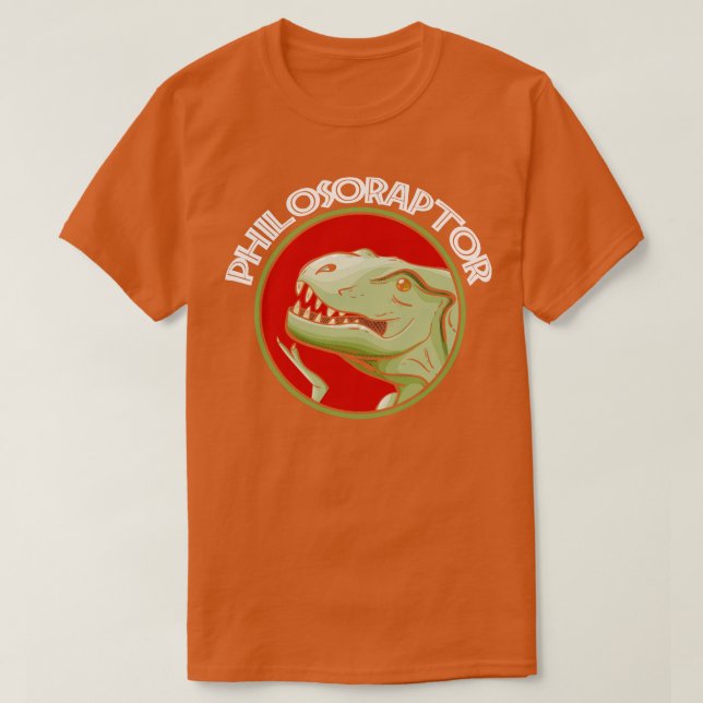 Philosoraptor Philosopher Dinosaurier T-Shirt (Design vorne)