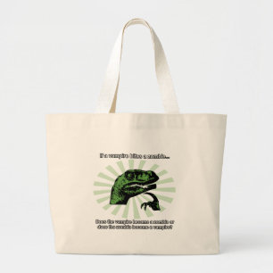 Philosoraptor Vampire und Zombies Jumbo Stoffbeutel