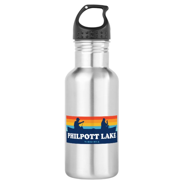 Philpott Lake Virginia Canoe Edelstahlflasche (Vorderseite)