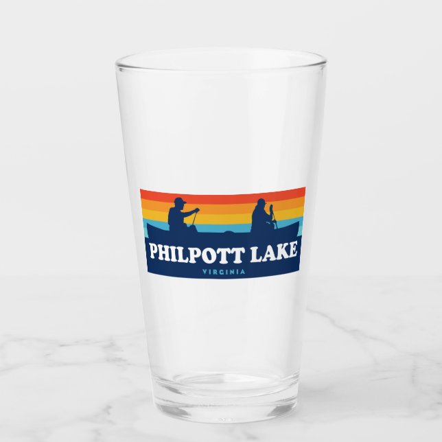 Philpott Lake Virginia Canoe Glas (Vorderseite)
