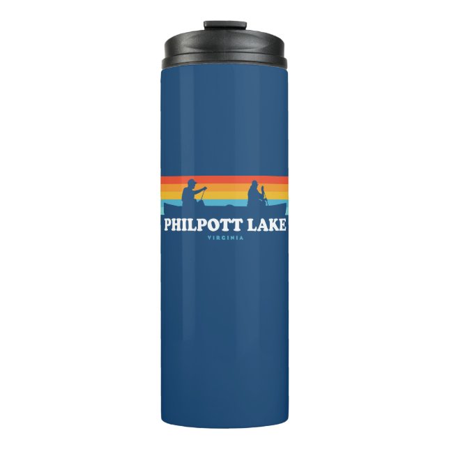 Philpott Lake Virginia Canoe Thermosbecher (Vorderseite)