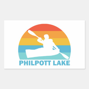 Philpott Lake Virginia Kajak Rechteckiger Aufkleber