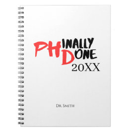 Phindone - Funny PHD Abschluss Quote Design Notizblock