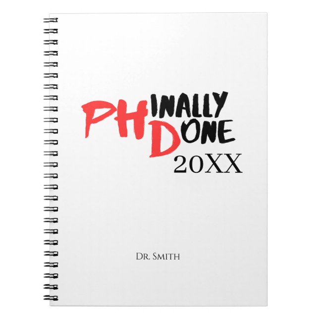 Phindone - Funny PHD Abschluss Quote Design Notizblock (Vorderseite)