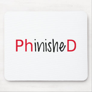 Phinished, Wortkunst, Textentwurf für PhD Mousepad