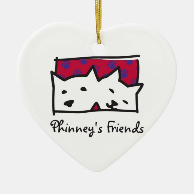 Phinneys Freund-Weihnachtsverzierung Keramikornament (Vorne)