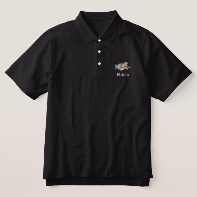 Phin's Black Men Polo (Design Vorderseite)