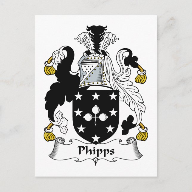 Phipps Familienwappen Postkarte (Vorderseite)
