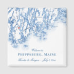 Phippsburg Maine Karte Elegant Wedding Gevor Magnet<br><div class="desc">Schnelle und einfache Bestellung! Diese Magnete von Phippsburg, Maine sind perfekt, um Ihre Gäste aus der Stadt mit Begrüßungsgeschenken im 1774 Inn willkommen zu heißen. Oder Sie können individuelle Maine Magnete für Ihre Hochzeitsfeier anpassen. Bewegen Sie das Herz, indem Sie unter "Anpassen" auf "Bearbeiten mit dem Designwerkzeug" klicken. Die Karte...</div>