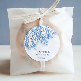 Phippsburg Maine Map-Gastgeschenk Hochzeit Runder Aufkleber