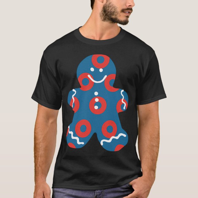 Phish Fishman Donuts Gingerbread Mann T-Shirt (Vorderseite)