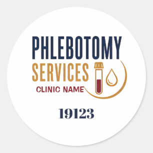 Phlebotomie-Dienstleistungen Medizinisch Runder Aufkleber
