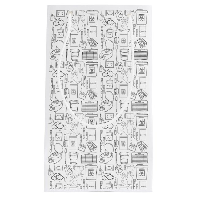 Phlebotomie-Geschenktasche, Labrador Tech Geschenk Kleine Geschenktüte (Vorderseite)