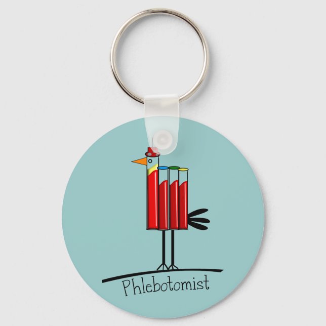 Phlebotomist "Blood Tube Bird" gibt Geschenke Schlüsselanhänger (Vorderseite)