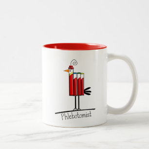 Phlebotomist "Blood Tube Bird" gibt Geschenke Zweifarbige Tasse