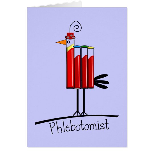 Phlebotomist "Blut-Rohr-Vogel-" Geschenke Karte